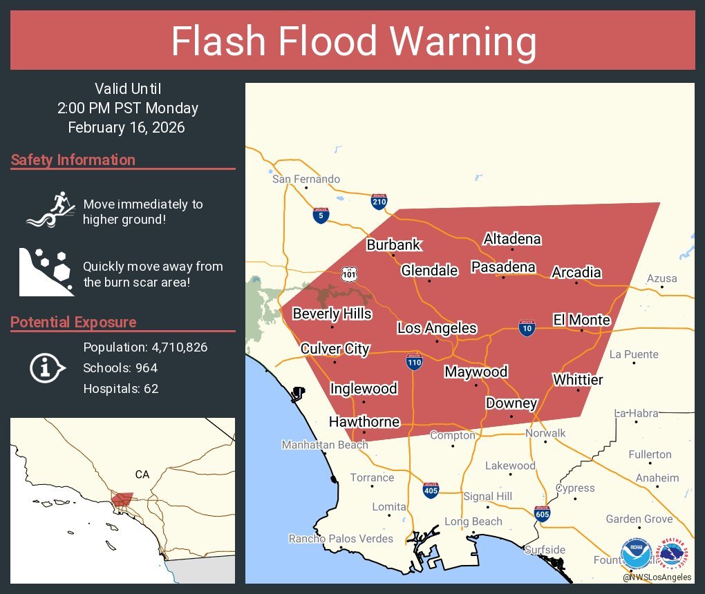 Flash Flood Warning Los Angeles